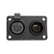 Telaio combinazione ingresso/uscita XLR 5P