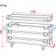 Case for 12x Sunstrip Active 3 sezioni impilabili con scomparto per gli accessori