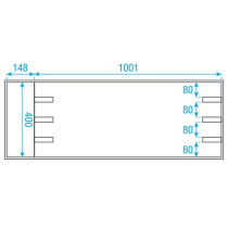 Case for 12x Sunstrip Active 3 sezioni impilabili con scomparto per gli accessori
