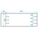 Case for 12x Sunstrip Active 3 sezioni impilabili con scomparto per gli accessori
