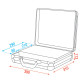 Case for 7 Microphones Con scomparto per accessori e schiuma preformata