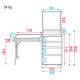 Drawer Case 12U + Work Surface Cassetto 12 U + superficie di lavoro