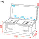 Pro Case for 12 Mics Con scomparto per accessori e schiuma preformata