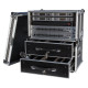 Wireless Microphone Case 2 Striscia 6 U, 19 pollici, con due cassetti