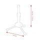 Desk Microphone Stand - Mini 135-170 mm - 3/8 filetto