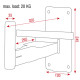 Speaker Wall Bracket 35 mm 35 mm - Carico massimo 20 kg