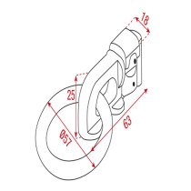 Anello di sospensione con doppio perno