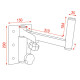 Mammoth Adjustable Speaker Bracket 35 mm 35 mm - Carico massimo 30 kg