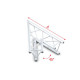 Deco-22 Triangle Truss - Corner ACM19 - 45° corner