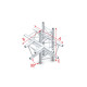 Deco-22 Triangle truss - T-Cross + up/down 5-way ATM51 - 90° corner