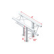 Deco-22 Triangle truss - T-Cross up/down 3-way ATM37 - 90° corner