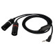 FL117 - Mini-Jack Stereo Maschio 90° a 2 XLR/M 3P  Galvanicamente Isolati