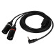 FL118 - mini-jack stereo maschio ad angolo retto a 2 XLR/M 3P