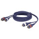 FL24 - 2 RCA male L/R to 2 RCA male L/R 0,75 m - nero