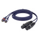 FL25 - 2 RCA male L/R to 2 XLR/F 3P 3 m