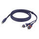FL30 - stereo mini-jack to 2 RCA male L/R 3 m