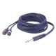 FL33 - mono Jack to 2 RCA male L/R 1,5 m