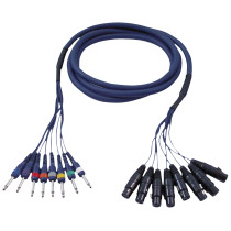 FL61 - 8 XLR/F 3P to 8 Jack mono 3 m