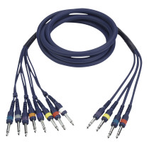 FL69 - 8 Jack mono to 4 Jack stereo 3 m