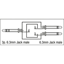 FL69 - 8 Jack mono to 4 Jack stereo 3 m