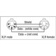FL84 - DMX/AES-EBU XLR/M 5P to XLR/F 5P Neutrik 20 m
