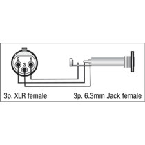 FLA22 - XLR 3P female to Jack stereo female