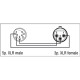 FLA29 - XLR 5P male to XLR 3P female adapter 5p. XLR - maschio > 3p. XLR - femmina adattatore DMX