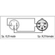 FLA30 - XLR 5P female to XLR 3P male adapter 3p. XLR - maschio > 5p. XLR - femmina adattatore DMX