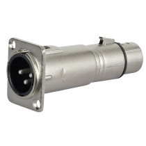 FLA51 - XLR 3P male to XLR 3P female chassis