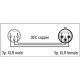 FLX01- bal. XLR/M 3P to XLR/F 3P Tipo X