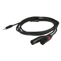 FLX46 - stereo mini-jack to 2 XLR/M 3P corpo jack a incasso - 3m