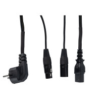 FP08 - Schuko/XLR F - IEC/XLR M - Audio / Power 10 m - blu