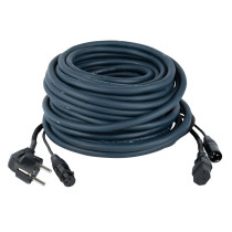 FP08 - Schuko/XLR F - IEC/XLR M - Audio / Power 15 m - blu