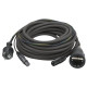 FP09 - Schuko/XLR F - Schuko/XLR M - Audio / Power 15 m - nero