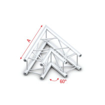 Pro-30 Square F Truss - Corner QCF20 - angolo da 60° - argento - F