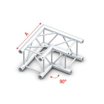 Pro-30 Square F Truss - Corner QCVF21 - angolo da 90° - impiego gravoso - argento - F