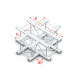 Pro-30 Square F Truss - Cross 4-way QCVF41 - angolo da 90° - impiego gravoso - argento - F