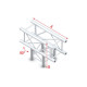 Pro-30 Square F Truss - T-Cross 3-way QTVF35 - angolo da 90° - impiego gravoso - argento - F