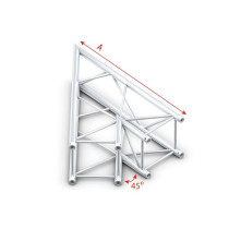 Pro-40 Square F Truss - Corner - Heavy Duty QCLF19 - angolo da 45° - F