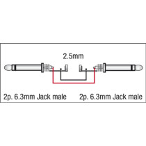 FS01 - Jack mono to Jack mono - 2x 1.5 mm² 1,5 m