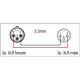 FS03 - XLR/F 3P to XLR/M 3P - 2x 1.5 mm² 3 m