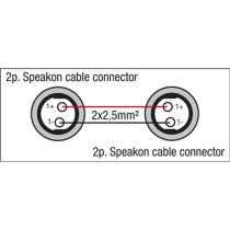FS04 - speakON to speakON - 2x 2.5 mm² - Neutrik 3 m