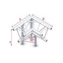 Pro-30 Triangle F Truss - Corner down left - apex down ALF34 - angolo da 90° - F