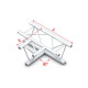 Pro-30 Triangle F Truss - T-Cross horizontal - 3-way - apex down - 71 cm ATF36 - angolo da 90° - F