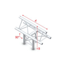 Pro-30 Triangle F Truss - T-Cross vertical - 3-way - apex up - 71 cm ATF35B - angolo da 90° - F