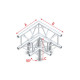 Pro-30 Square G Truss - Corner 3-way QLU30 - 90° corner - silver
