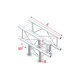 Pro-30 Square G Truss - T-Cross 3-way - 71cm QTU35 - 90° corner - silver