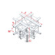Pro-30 Square G Truss - Cross + Down 5-way -71cm QCU51 - 90° corner - silver
