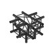 Pro-30 Square G Truss - Cross + Down 5-way QCV51 - 90° corner - heavy duty - black - G