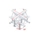 Pro-30 Triangle G Truss - Cross + down - 5-way - apex up -71 cm ACU52 - 90° corner